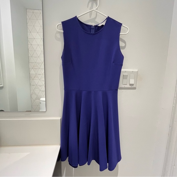 DVF Fit and Flare Dress (Purple) - Picture 2 of 5